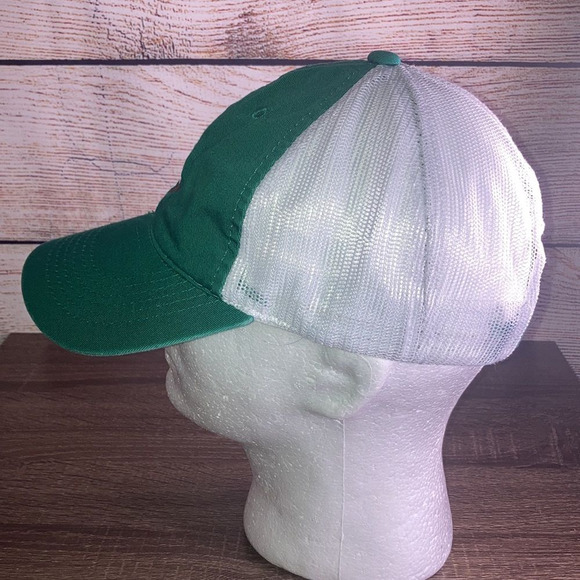 Mens Platinum Series Green & White Adjustable Cap with Indian Logo - Picture 5 of 10